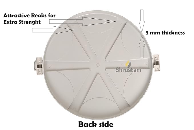 Shrustam Unbreakable Lid Plastic 500 L - 2000 L Water Tank Hinge Type Plastic Water Tank Cover, LID - 19.5" (White) 3