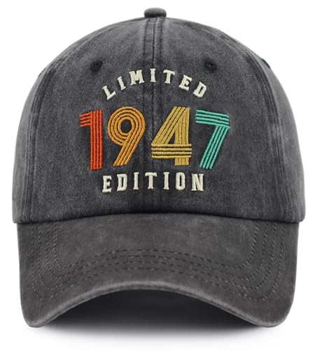 79th Birthday Decorations for Men Women, 1947 79 Birthday Hat, Retirement Party Decor Baseball Cap, Fathers Mothers Birthday Gifts for Dad Mom Wife