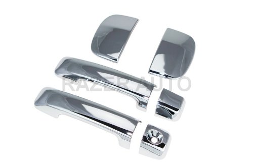 Razer Auto CHROME DOOR HANDLE COVER 4D W/O PASS KEYHOLE for 2007-2014 TOYOTA TUNDRA DOUBLE CAB