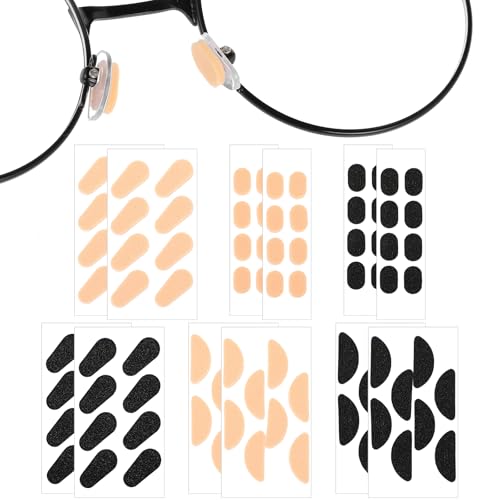 Thinp 48 Pairs Glasses Nose Pad,Soft Foam Eyeglass Nose Pads Eyeglass Nose Pads Anti Slip Self-Adhesive Nose Pads Eyeglass Nose Pads Soft Cushion Nose Pads for Glasses Sunglasses Eyeglasses(3 Shapes)