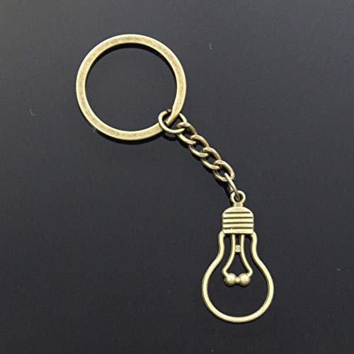 Preisvergleich Produktbild JLZK Mode Männer 30Mm Schlüsselbund DIY Metallhalter Kette Glühbirne 35X19Mm Anhänger Geschenk