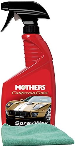 Mothers Cera en aerosol California Gold (24 onzas) incluida con un paño de microfibra (2 artículos)