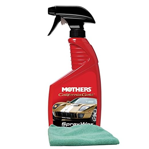 Mothers California Gold Spray Wax (24 oz) Bundled with a Microfiber Cloth (2 Items)