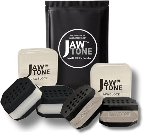 JawBlocks™ Jaw Exerciser for Men & Woman [2 levels 4pcs kit] powerful Jawline Exerciser | Double chin reducer | Jawline shaper | Double chin eliminator| Jaw trainer | face lift device for a alpha jaw