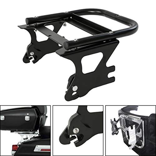 Xfmt Black Detachable Two Up Tour Pack Mounting Rack For Harley Davidson Touring Models Flht Flhx Fltr Electra Road Glide 1997-2008 #TOP4