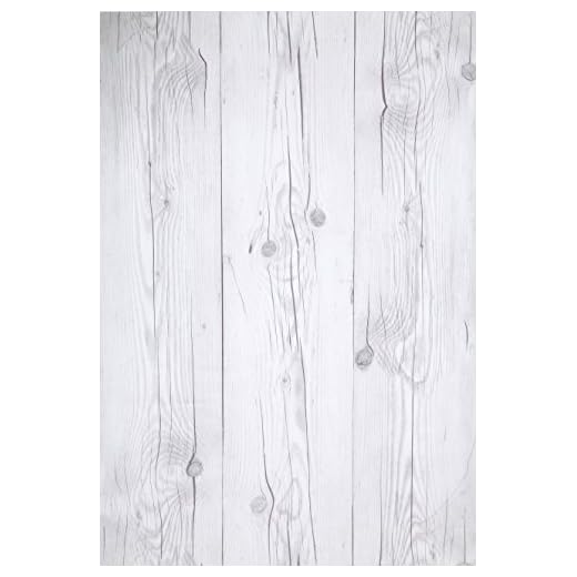 (Blanco Vintage, Paquete de 1) Papel tapiz de mural autoadhesivo con veta de madera reciclada y rústica 50cm X 3M (19,6" X 118"), 0,15mm Para revestimiento de restauración de muebles, sala de estar