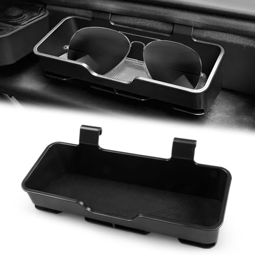 JAKISIMA Sunglasses Glasses Holder Sunglass Holder Storage Box Compatible with 2021 2022 2023 2024 2025 Ford Bronco 2/4 Door Mount Sun Visor Organizer Interior Accessories