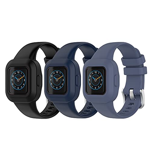 Bexido Bracelet Compatible avec Garmin vivofit jr.3, [3 Pièces] Bracelet en Silicone Souple Accessoire Sport Bracelet de Remplacement Cover