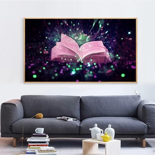 Toile murale moderne avec livre de rêves, grand format déco 70x140cm - 3