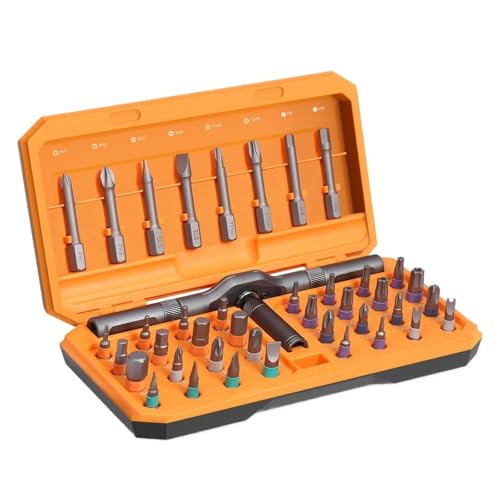 Set destornilladores con trinquete 42 en 1 naranja