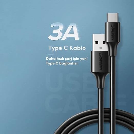 Ugreen USB Type-C Charging and Data Cable, Black 1 Meter