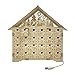 Calendrier de l'Avent en bois à LED avec tiroir en bois - Compte à rebours jusqu'à Noël - Cadeaux pour enfants - Décorations de Noël