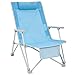 #WEJOY Campingstuhl faltbar Strandstuhl zusammenklappbare tragbare Campingstühle mit hoher Rückenlehne für Erwachsene mit Armlehne, Kopfstütze, Tasche für Outdoor Camp Festival Picknick BBQ (Blue)
