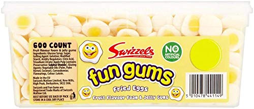Swizzels Matlow Fun Gums Huevos fritos 600 Tina al por mayor