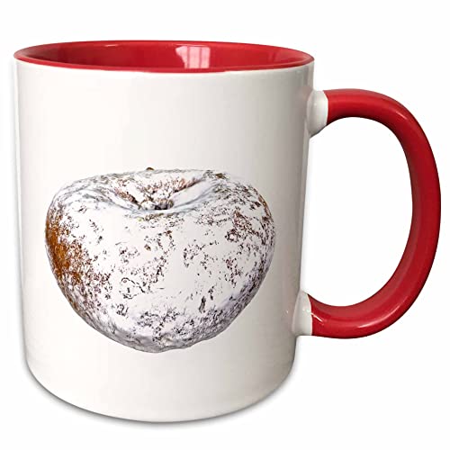 3dRose Boehm Graphics Food - Powdered 11oz Two-Tone Red Mug