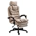 Produktbild Bseack Chefsessel Schreibtischstuhl,mit Footrrst Ergonomischer Chefsessel Verstellbare Höhe mit Kopfstütze Tragfähigkeit: 330lbs (Color : Khaki)