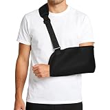 CERCTLA Maintien du Bras, Echarpe de Bra pour Bra Gauche Droit, Sangle de Bras D'immobilisation D'épaule en Maille Réglable Avec un Protège Nuque pour Homme et Femme