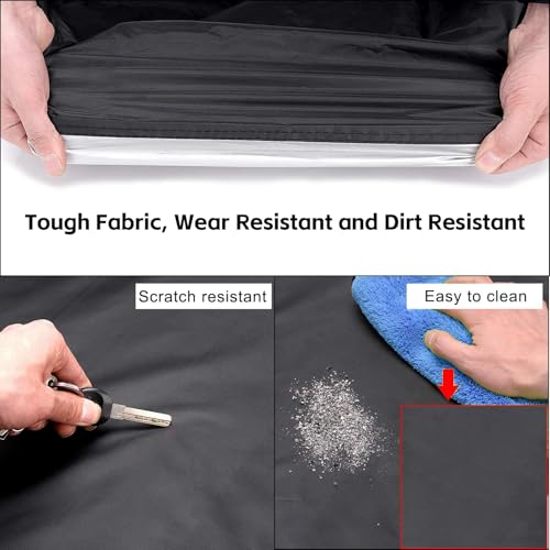 Universelle Autoabdeckung 480*190*190 cm – Reißverschlüsse auf der Fahrer und Beifahrerseite – Winddicht, Schneesicher, Staubdicht, Kratzfest, UV-Schutz – Ganzjahres-Vollgarage für die meisten SUVs