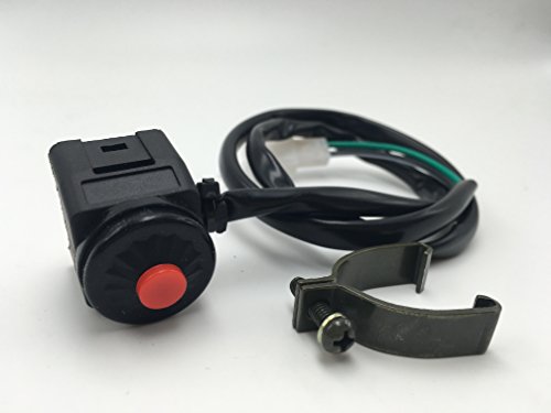 Cara 7/8" Motorcycle Handlebar Switch Red Horn Button Kill Switch for ATV Dirt Bike Motorbike Stop Switches