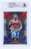 Xavier Woods WWE Autographed 2023 Panini Select Red & #84 Beckett Fanatics Witnessed Authenticated Card - NFL Autographed Football Cards