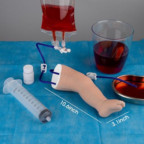 Image of Ultrassist Pediatric IV Leg Kit, Pediatric IV and Phlebotomy Practice Kit for IV Training, Venipuncture Skills, Injection Practice, Clinical Nursing Training