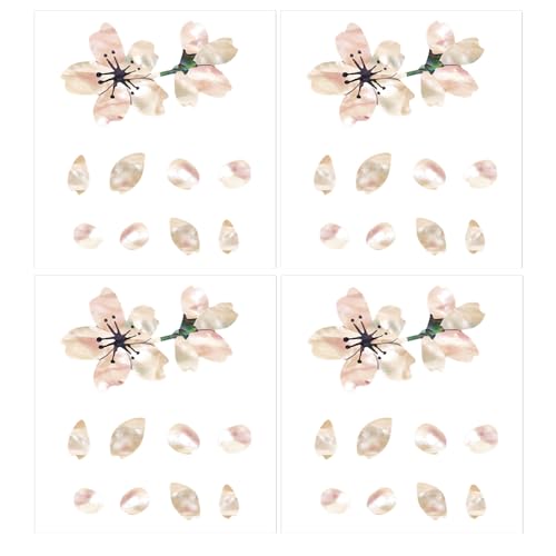 BESPORTBLE 4pcs Pvc Guitar Panel Pick Guard Protectors - Sakura Flower Acoustic Guitar Pick Guard - Replacement Plate Shield Pro