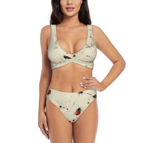 Maillot de bain 2 pièces Ladybug aux finitions soignées pour la plage
