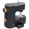 Sewing Machines Mini, Portable Sewing Machine for Beginner with 12 Built-in Stitches and Reverse Sewing, Multi-Function Mending Machine Small with Accessory Kit Pedal for Family Children's Day (black)