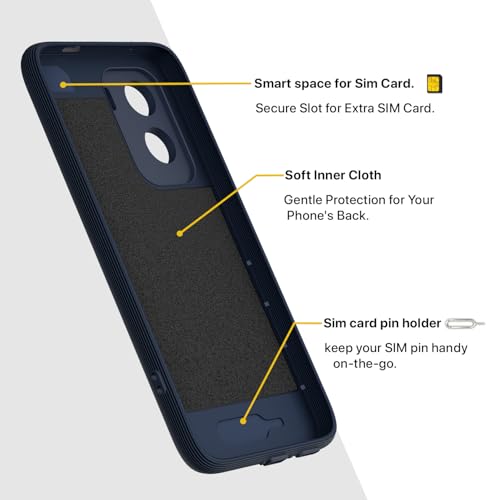 Image of Pikkme Back Cover for Vivo T5 Pro 5G Camera Protection 3D Hexa Cube Design Silicone Protective Bumper Case (Blue)