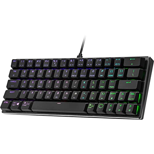 Image of Cooler Master SK620 60% Gunmetal Mechanical Keyboard with Low Profile Brown Switches, New and Improved Keycaps, and Brushed Aluminum Design