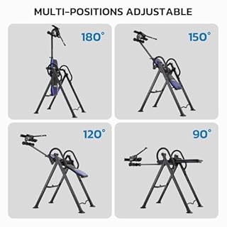 YOLEO Gravity Inversion Table for Back Pain Relief 2026 New Inversion Table w/Heat and Massage Lumbar Pad Back Stretcher Machine 300 lbs