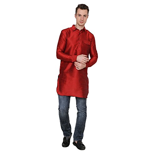 Kurta Pathani de mezcla de seda para celebraciones y bodas étnicas