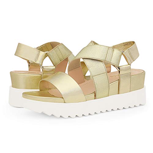 Image of DREAM PAIRS Women's Open Toe Ankle Strap Platform Wedge Sandals
