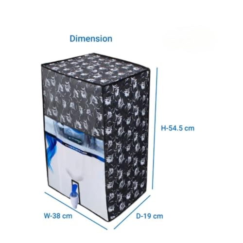 Image of KALRA MAGIC RO Water Purifier Cover | Durable Water Filter Protection | RO Body Cover For Kent Grand For | Pulse Aqua Purifier| Waterproof & Dustproof for Home & Office Use (Blue Printed)