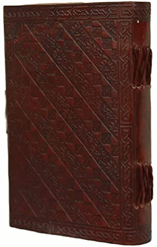 Tuzech Tree Of Life With Wolves Vintage Book Of Shadows Handmade Leather Journal Diary Hocus Pocus Notebook Seven Chakra Gift For Men Women Him Her With Leather Bound 7X5 Inches #TOP4