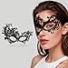 LAOTIDui Masquerade Mask for Women,2pcs Black Masquerade Mask,Lace Mask,Venetian Mask,Mardi Gras Mask,Mask for Masquerade Party,Carnival,Halloween,Costumes Party
