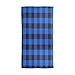 KLL Silk Scarf for Women Fashion Polyester Lightweight Soft Wrap Shawl Scarves Holiday Gifts Buffalo Plaid Blue Black