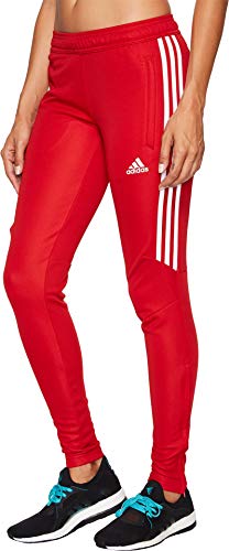 adidas Women's Tiro 17 Training Pants, Power Red/White, Medium