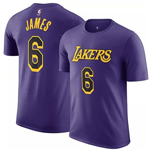 NBA Boys Youth 8-20 Official Player Name & Number Game Time Jersey T-Shirt (as1, Alpha, m, Regular, Lebron James Los Angeles Lakers Purple)
