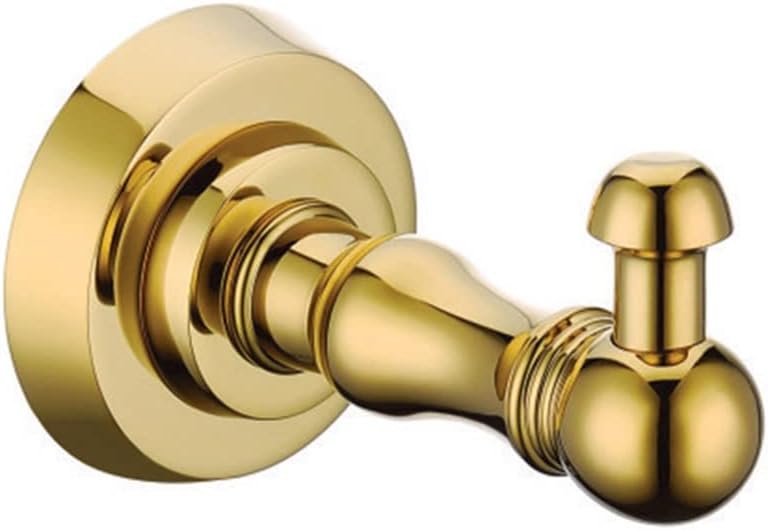 LSLYTQ Bathroom Hardware Set, Titanium Gold Bathroom Towel Ring, Toilet Brush Holder, Tissue Holder, Coat Hook, Soap Rack, Mouthwash Cup