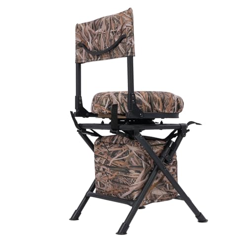 Chaise de camping pliante pivotante 360° : siége de pêche ergonomique et léger - 8