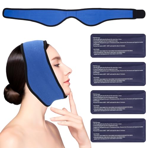FAOKZE Weisheitszahn Kühlkompresse, Kühlpads für Weisheitszähne op Kühlkissen Gesicht Nach Zahn op Kalt Warm Kompresse, Kälte- und Wärmetherapie,4 Stück Gel Packs FAOKZE Weisheitszahn Kühlkompresse, Kühlpads für Weisheitszähne op Kühlkissen Gesicht Nach Zahn op Kalt Warm Kompresse, Kälte- und Wärmetherapie,4 Stück Gel Packs