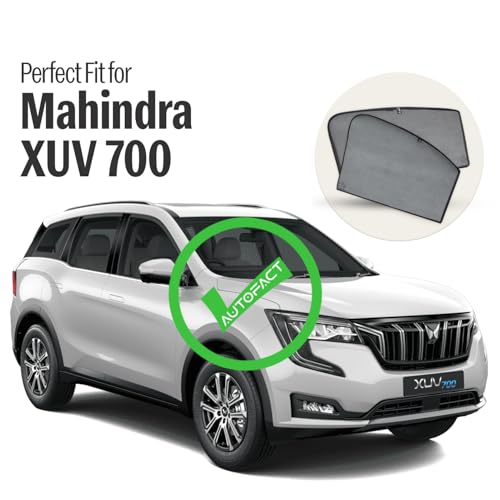 Image of Autofact Car Sunshades for Mahindra Xuv 700, UV Protection, Useful Car Accessories, Custom fit Sun Shades for Side Windows, Set of 6