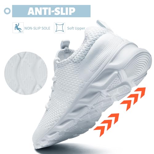 Womens Mens Running Shoes Tennis Sneakers Lightweight Gym Slip on Unisex Shoes Athletic Workout Walking Shoes 5