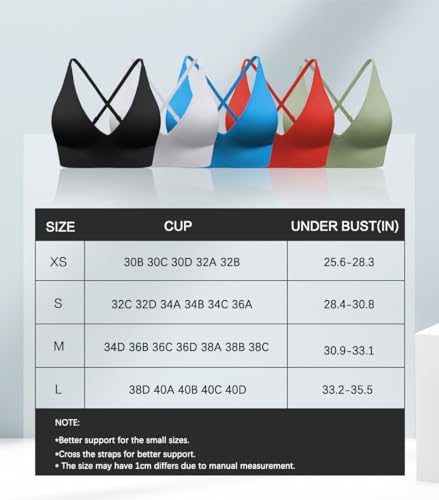 Image of Deep V-Neck Adjustable Women's Sports Bra | Wireless Longline Strappy Criss Cross Padded Spaghetti Straps Light Impact Workout Yoga Crop Top