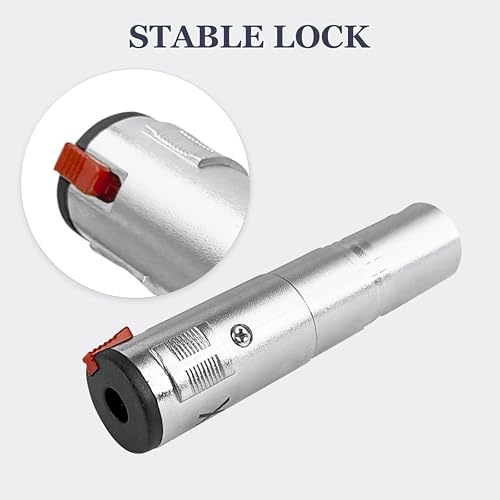 Image of MX 3 Pin XLR Microphone pin Pure Copper Nickel Plated for High Conductivity microphone (3-Pin XLR Male to 1 /4 inch Female, Pack of 1, MALE /FEMALE)