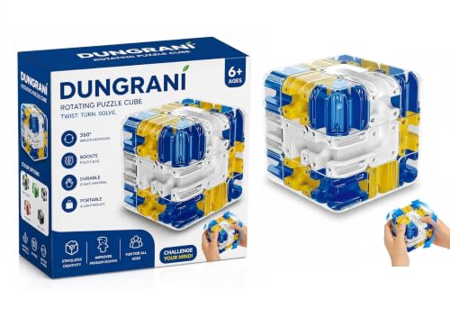Image of 3D Maze Puzzle Cube with Metal Ball Brain Teaser Game for Kids & Adults Handheld Marble Run Puzzle Toy Mind Challenge Educational Game Stress Relief Focus Skill Development (Big)