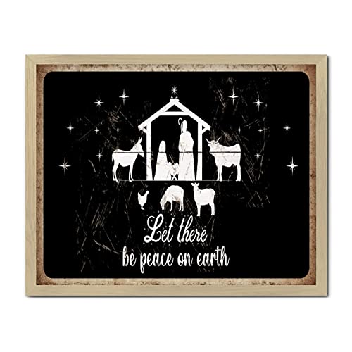 Plaque en bois Merry Christmas Jésus décoration de table - 2