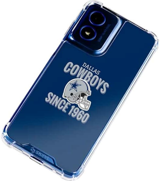 Skinit Clear Phone Case Compatible with Moto G Play 4G - Officially Licensed NFL Dallas Cowboys Helmet Design