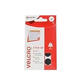Supporte jusqu'à 450g VELCRO Marque 16pièces de Pastilles Auto-Aggrippantes Noires, 16mm